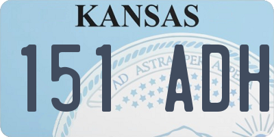 KS license plate 151ADH