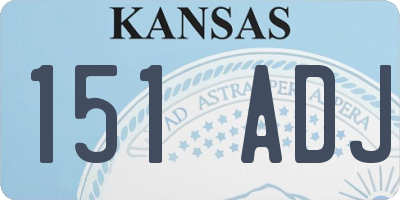 KS license plate 151ADJ