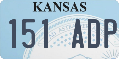 KS license plate 151ADP