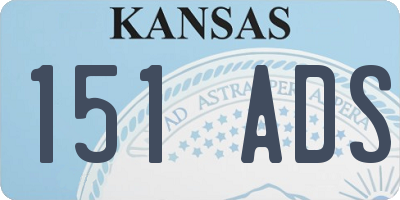 KS license plate 151ADS