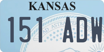 KS license plate 151ADW