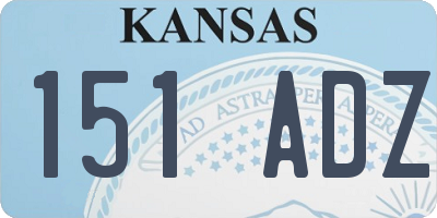 KS license plate 151ADZ