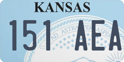 KS license plate 151AEA