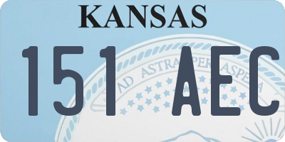 KS license plate 151AEC