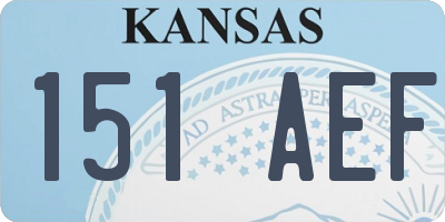 KS license plate 151AEF