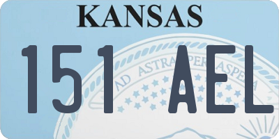 KS license plate 151AEL