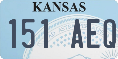 KS license plate 151AEQ