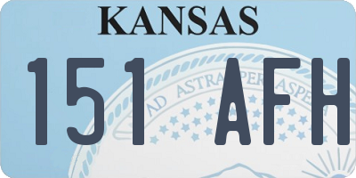 KS license plate 151AFH