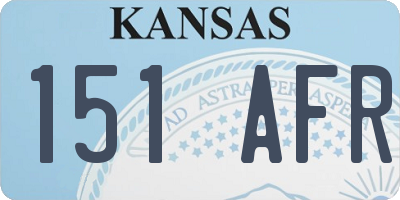 KS license plate 151AFR