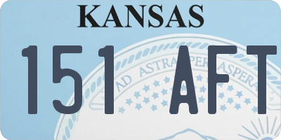 KS license plate 151AFT