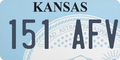 KS license plate 151AFV