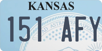 KS license plate 151AFY