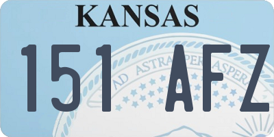 KS license plate 151AFZ