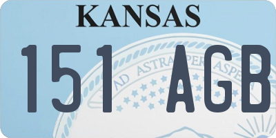 KS license plate 151AGB