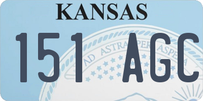 KS license plate 151AGC