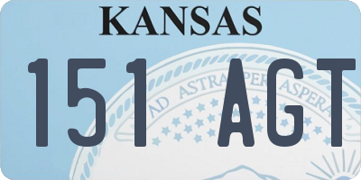 KS license plate 151AGT