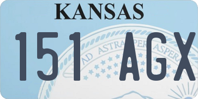 KS license plate 151AGX