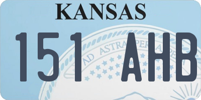 KS license plate 151AHB