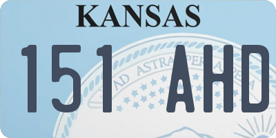 KS license plate 151AHD