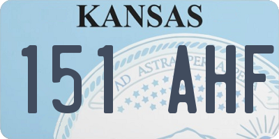 KS license plate 151AHF