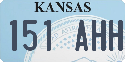 KS license plate 151AHH