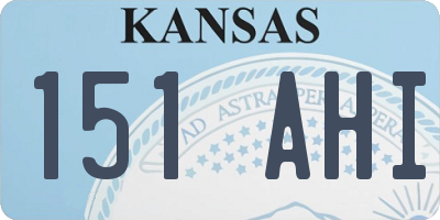KS license plate 151AHI