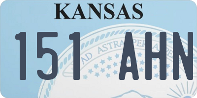 KS license plate 151AHN