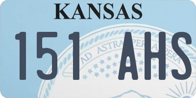 KS license plate 151AHS