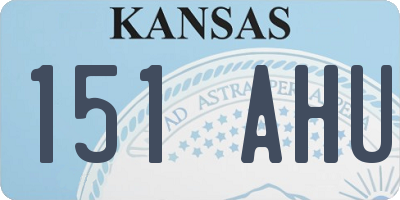 KS license plate 151AHU