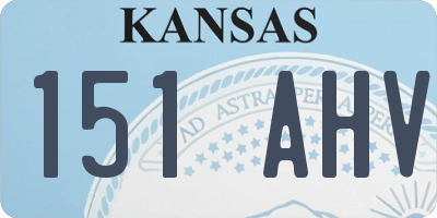 KS license plate 151AHV