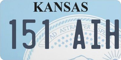 KS license plate 151AIH