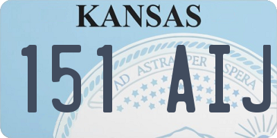 KS license plate 151AIJ