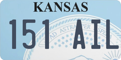 KS license plate 151AIL