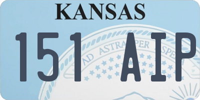 KS license plate 151AIP