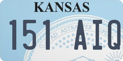 KS license plate 151AIQ