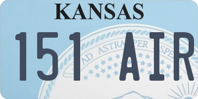 KS license plate 151AIR