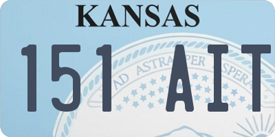 KS license plate 151AIT