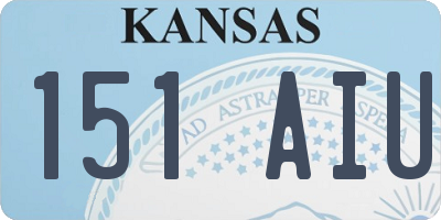 KS license plate 151AIU