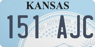 KS license plate 151AJC