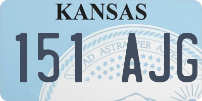 KS license plate 151AJG