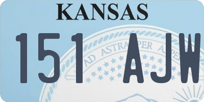 KS license plate 151AJW