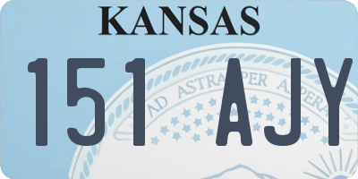 KS license plate 151AJY