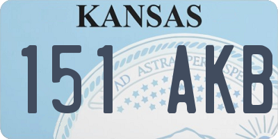 KS license plate 151AKB