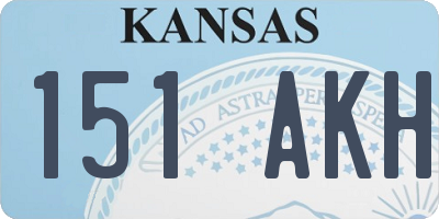 KS license plate 151AKH