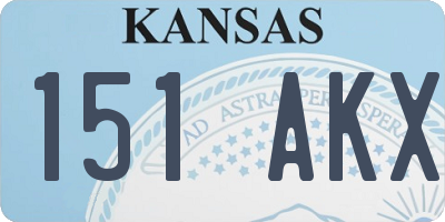 KS license plate 151AKX