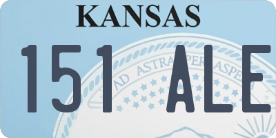 KS license plate 151ALE