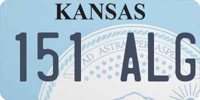KS license plate 151ALG