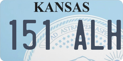 KS license plate 151ALH