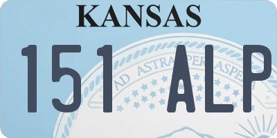 KS license plate 151ALP