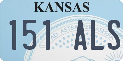 KS license plate 151ALS